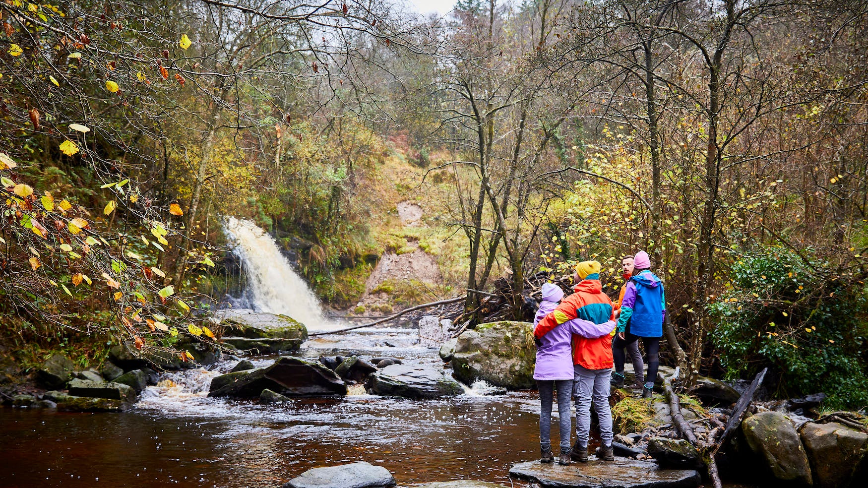 People hiking in the Slieve Bloom Mountains in Co Laois