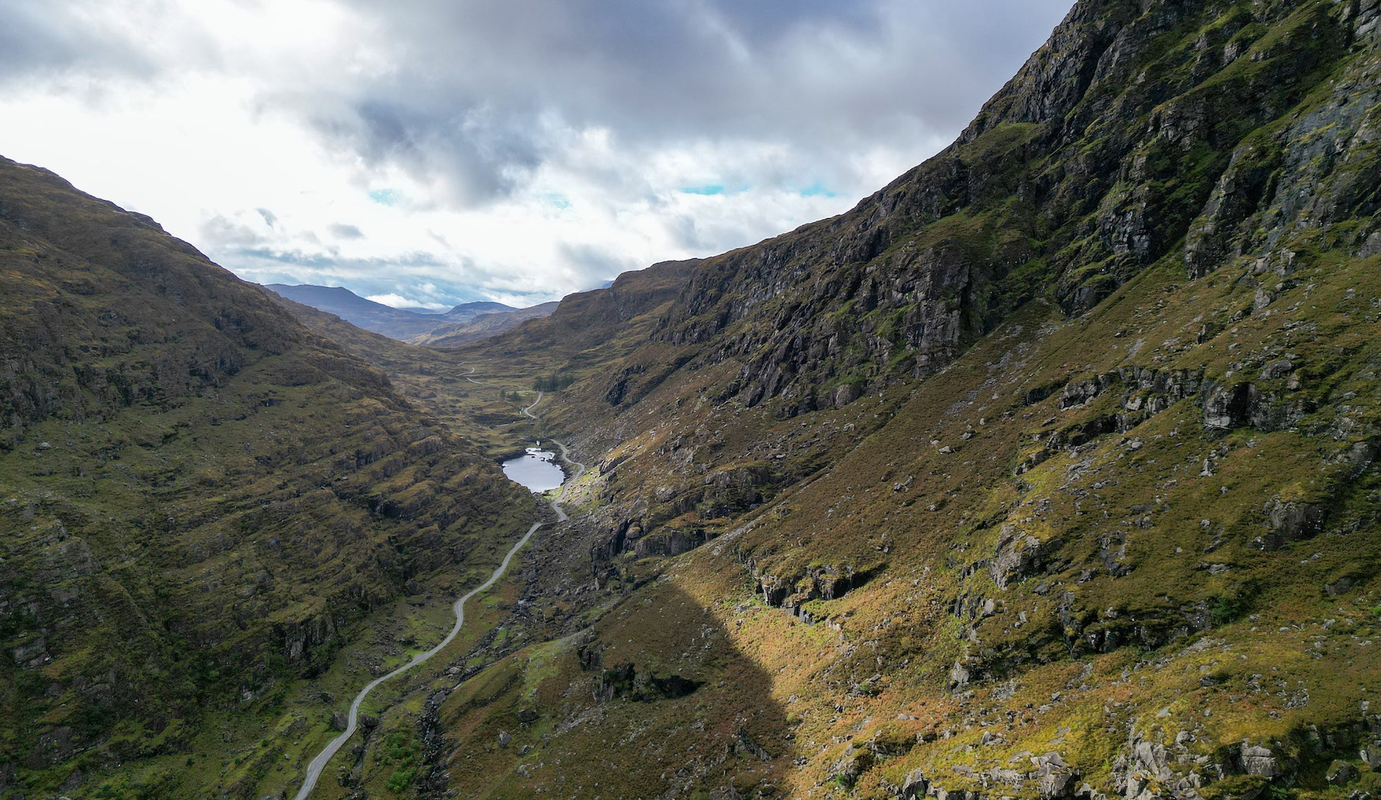 Aerial view of the Gap of Dunloe, County Kerry