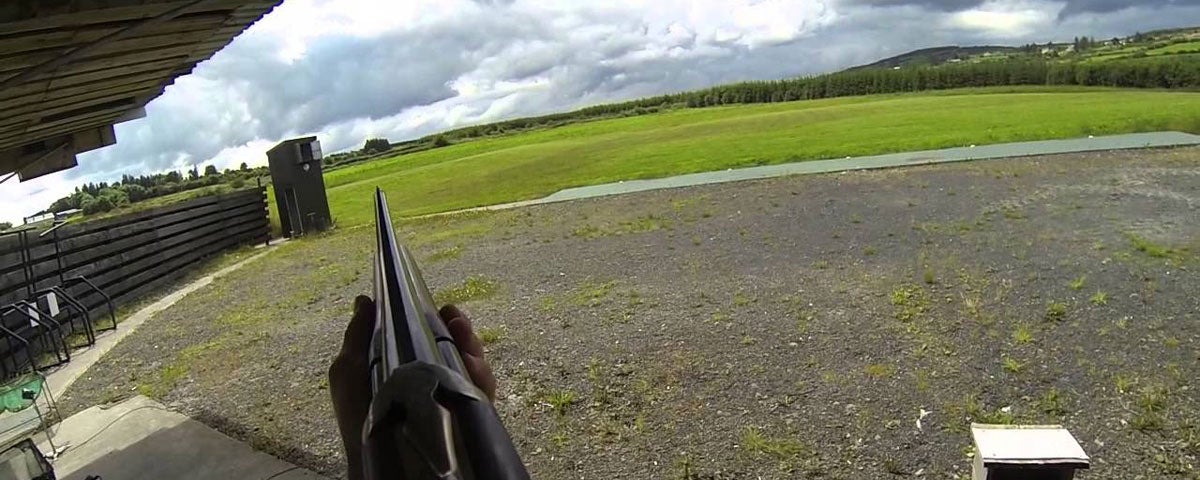 Using the rifle range at Irish Shooting Sports and pointing a gun
