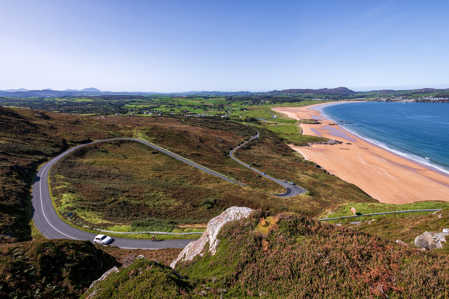 Aerial view of Knockalla Coast Road in Co Donegal