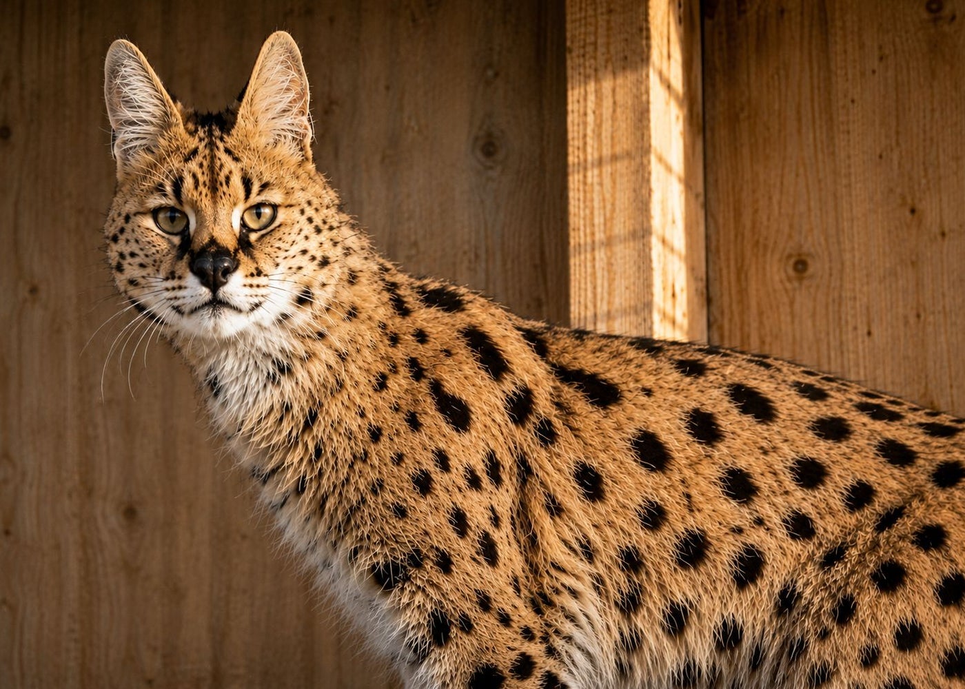 Zeus an African Serval Cat at Secret Valley Wildlife Park