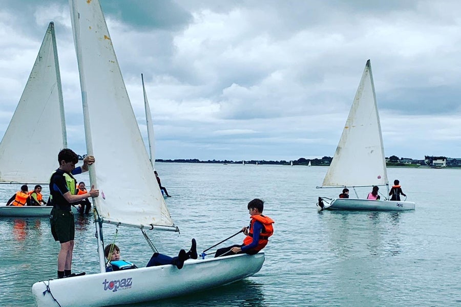Children sailing