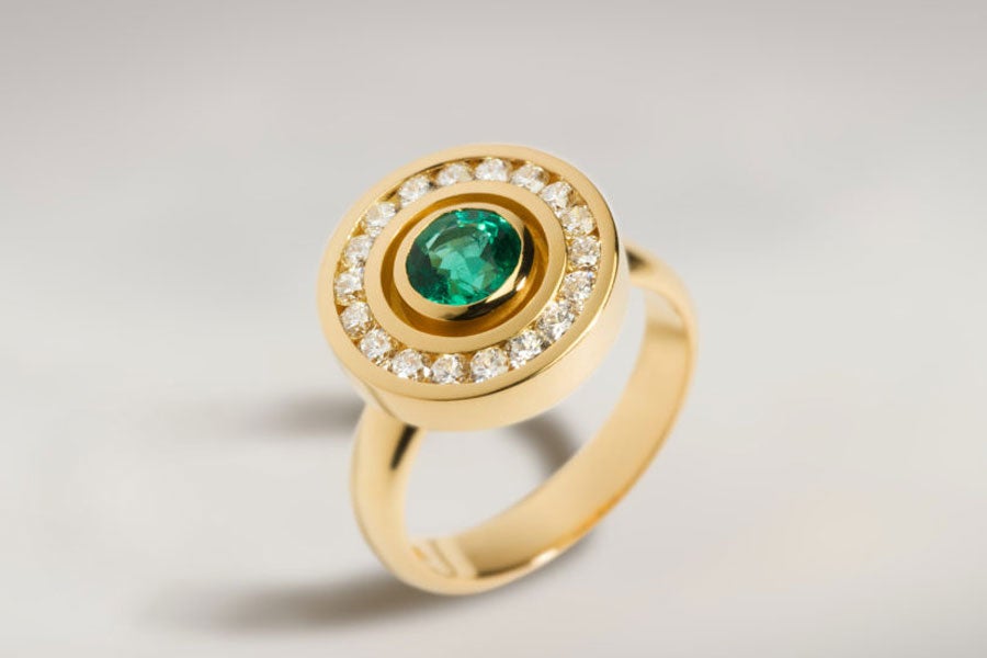 Emerald & Diamond ring at Rudolf Heltzel, Kilkenny City, County Kilkenny