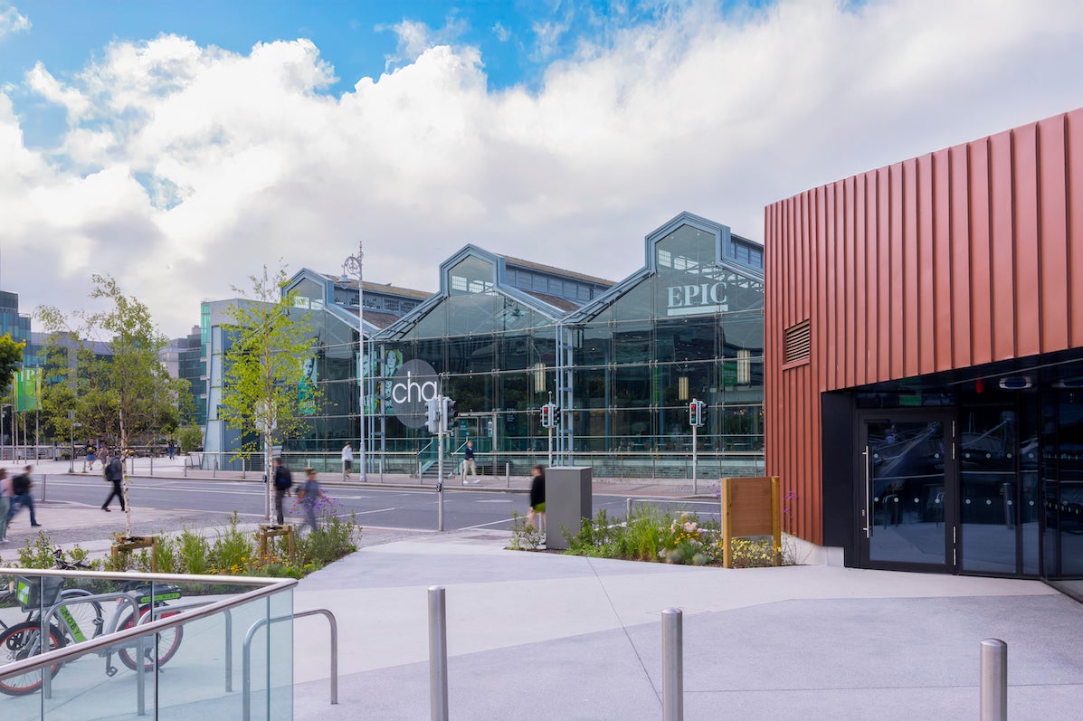 Specialised Daily Guided Tour - CHQ Tour - outside view of the front of large building with glass fronts