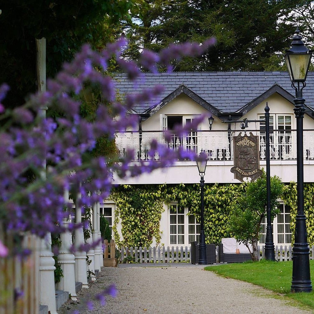 Exterior view of The Strawberry Tree restaurant at Brooklodge and Macreddin Village in Co Wicklow