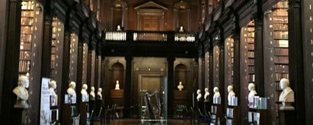 A view of inside the library of Trinity College Dublin