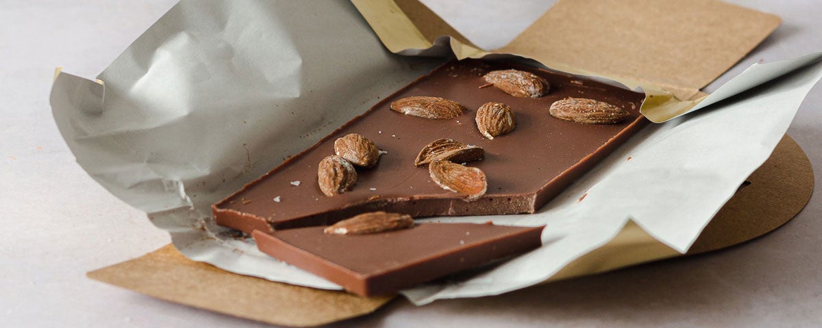 Bean and Goose chocolate and salted almond bar
