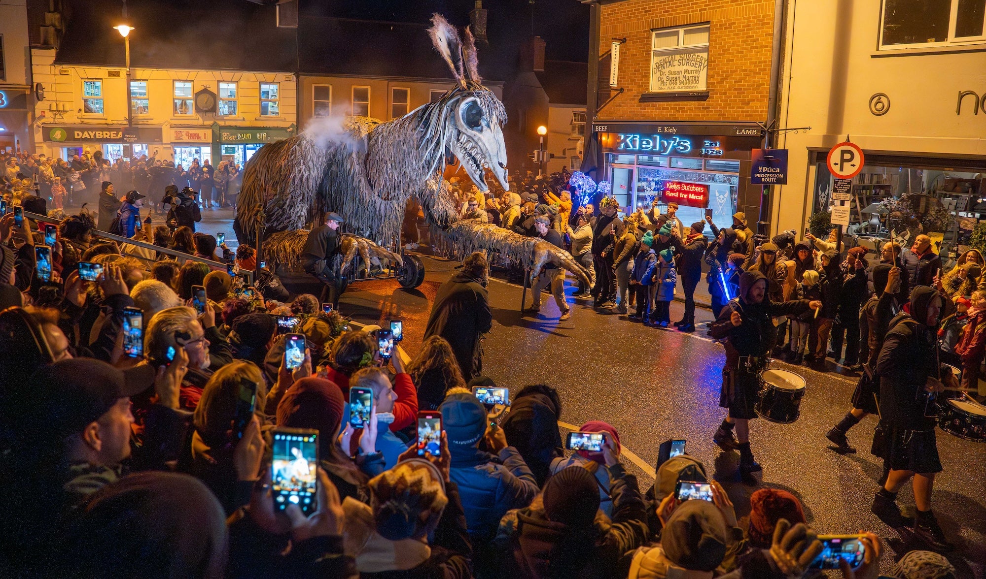 A float during the Púca Procession at the 2025 Púca Festival