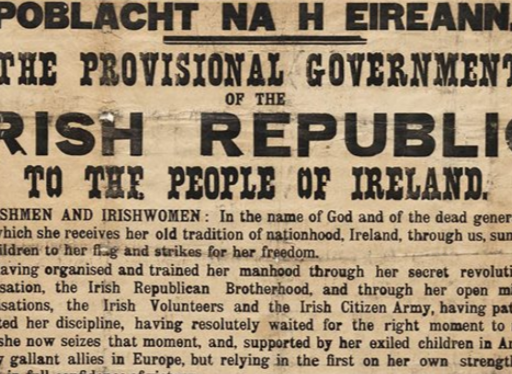Image of the Irish Proclamation, Collins Barracks