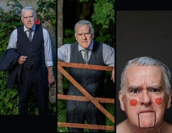 3 different images of same slightly cross looking man