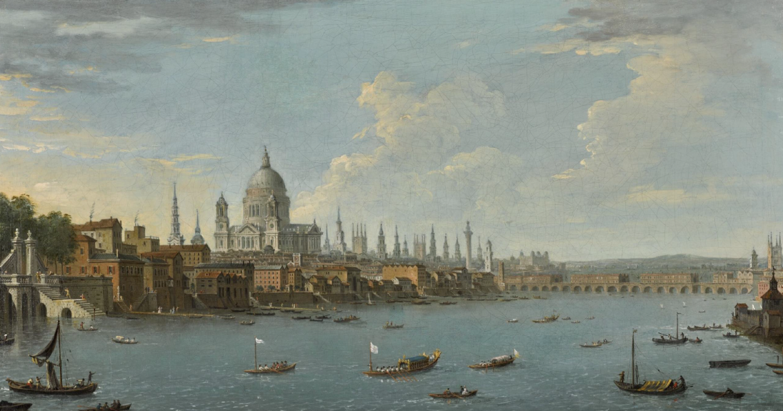 A painting of 1800s London.