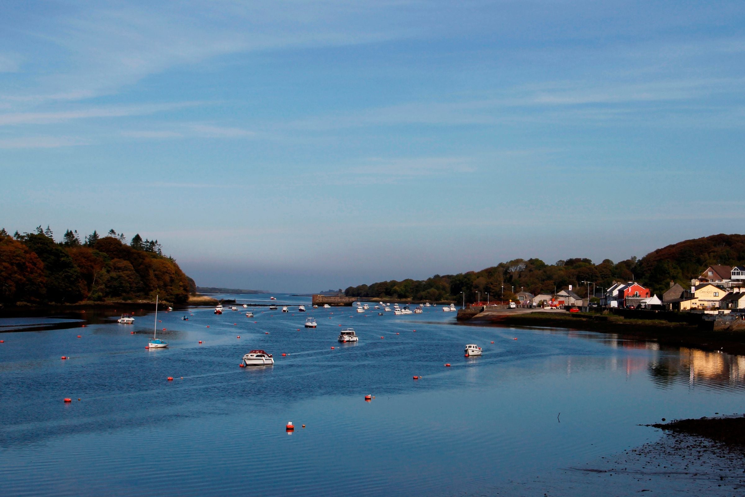 Boats in Ballina Quay, County Mayo.