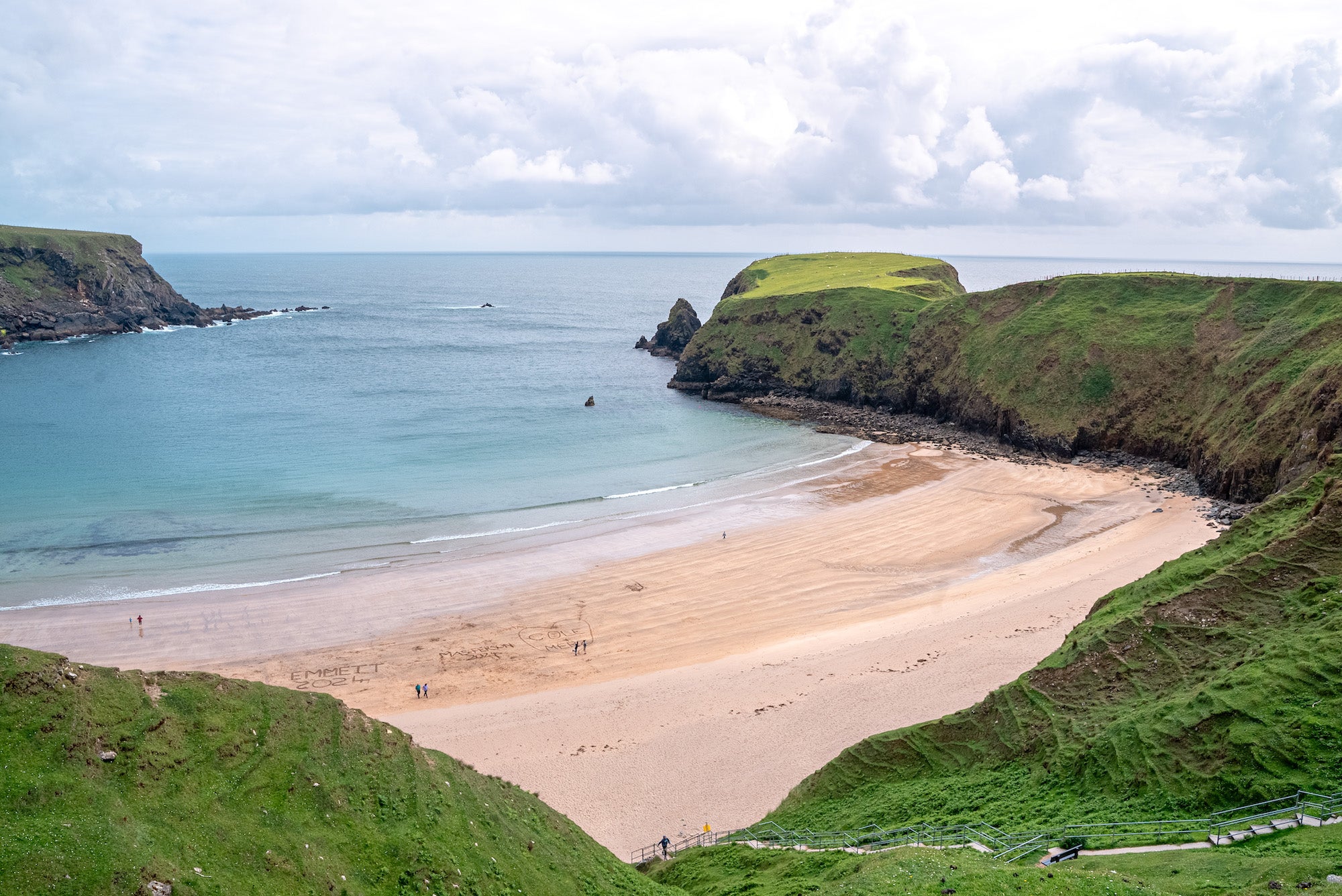 Aerial view of Málainn Bhig (Mainbeg) in Co Donegal