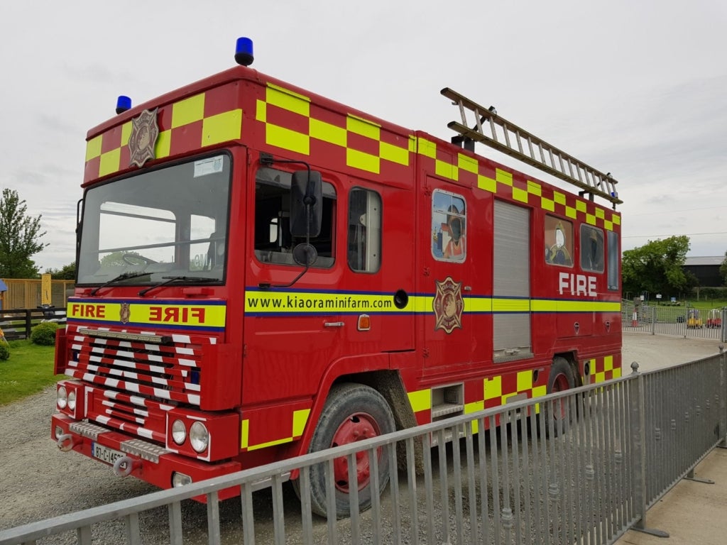 A view of the fire engine truck at Kia Ora Mini Farm