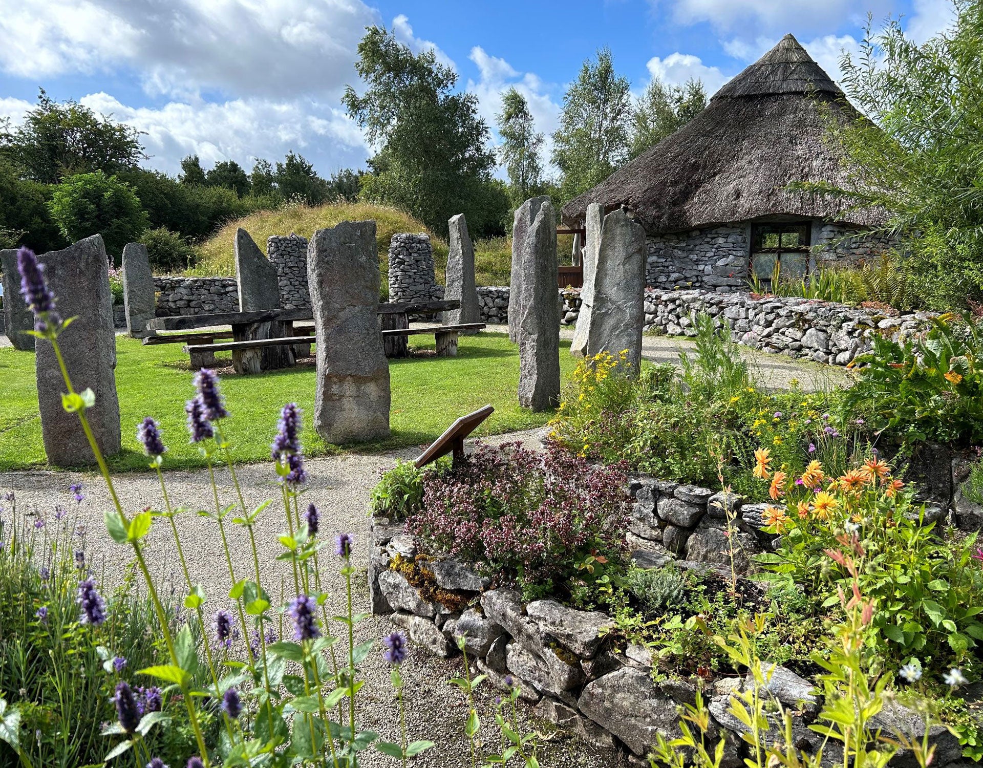 The stone circle in the Lughnasa Autumn garden