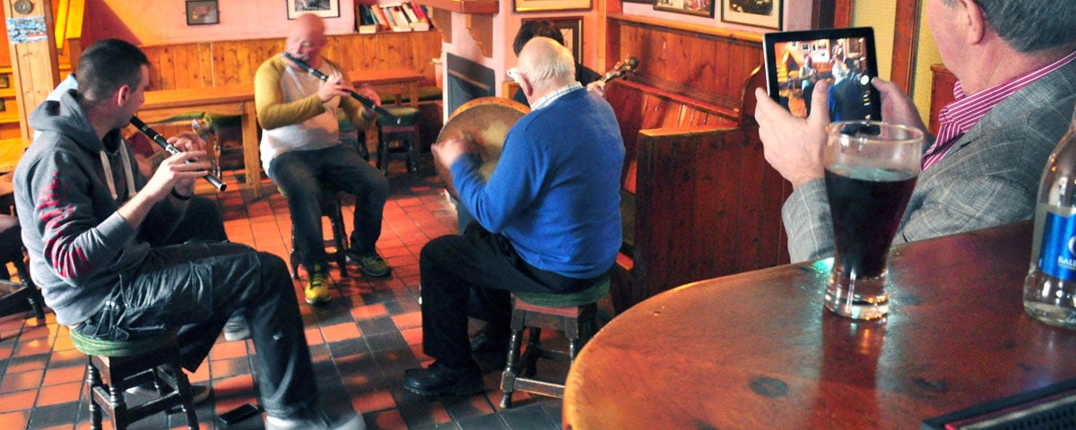 Music session at The Roadside Tavern & Burren Brewery Lisdoonvarna County Clare