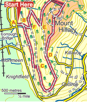 Mount Hillary looped walk map