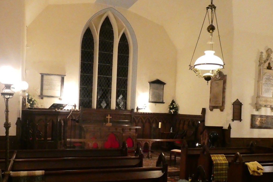 Interior of the warm and charming Church