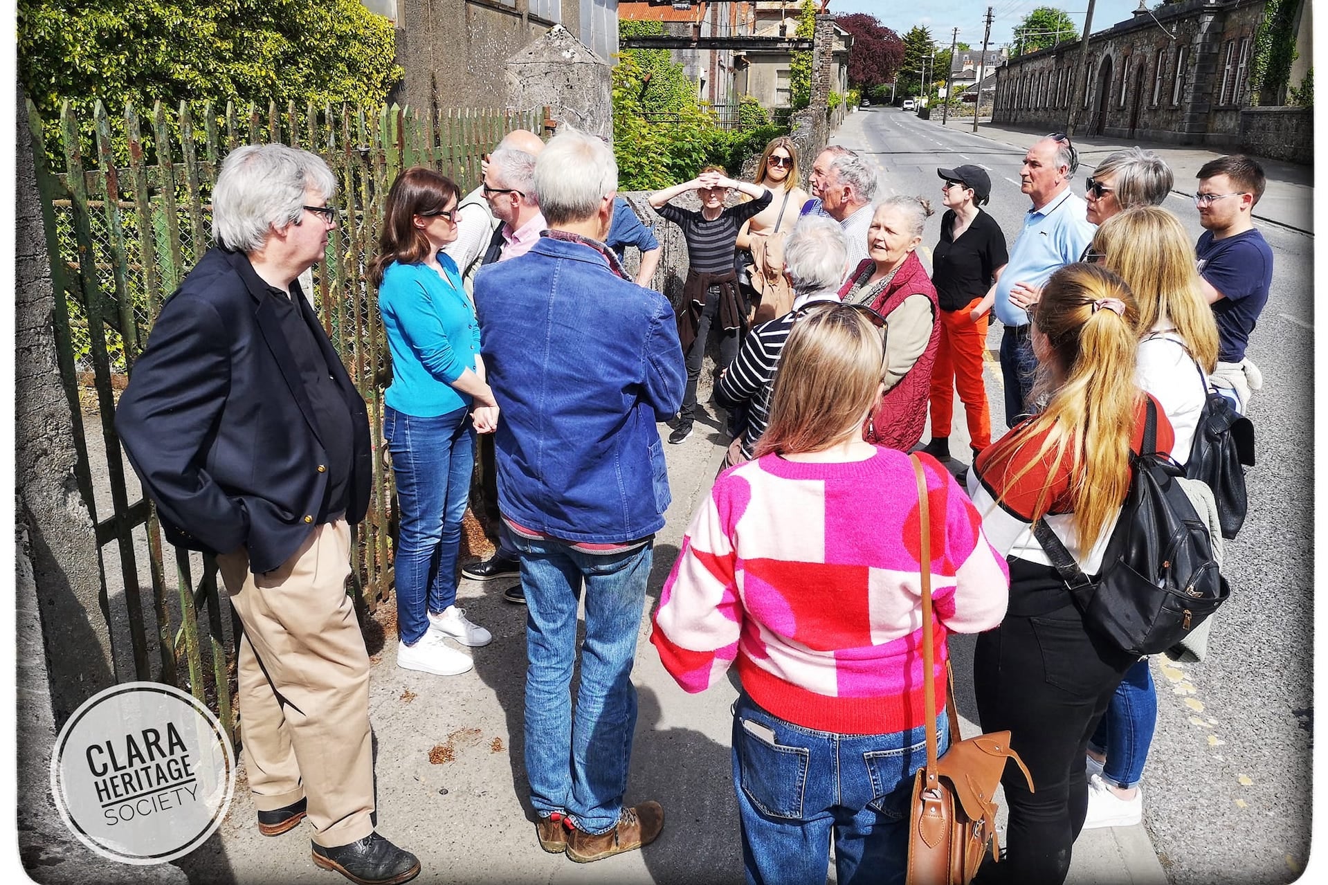 Walkers on a guided summer walk in Clara 2023 stopping to have a refreshment when the Coffee came to meet them.