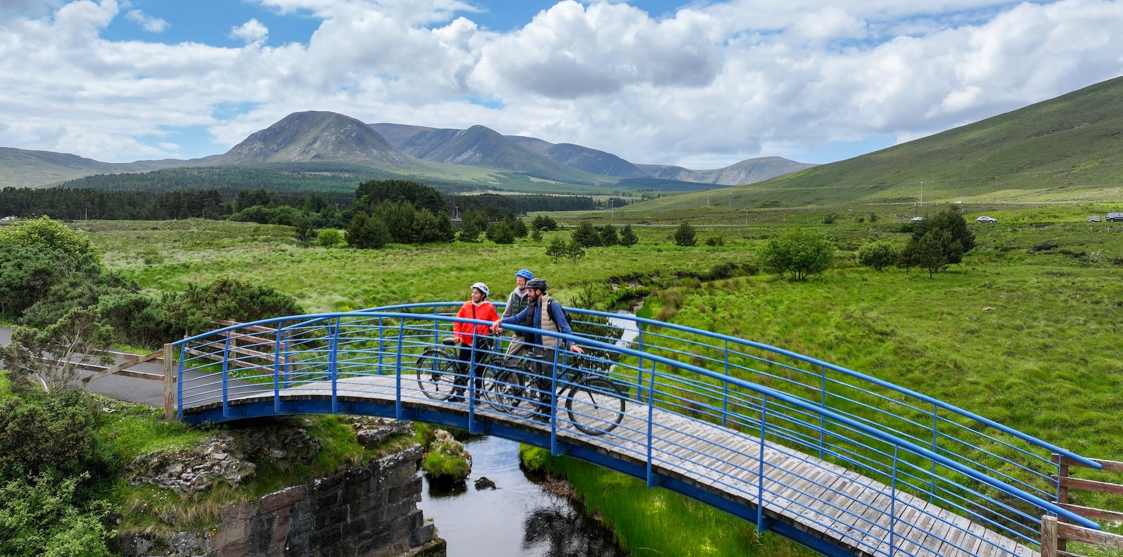 Cyclists on the Great Western Greenway in Co Mayo