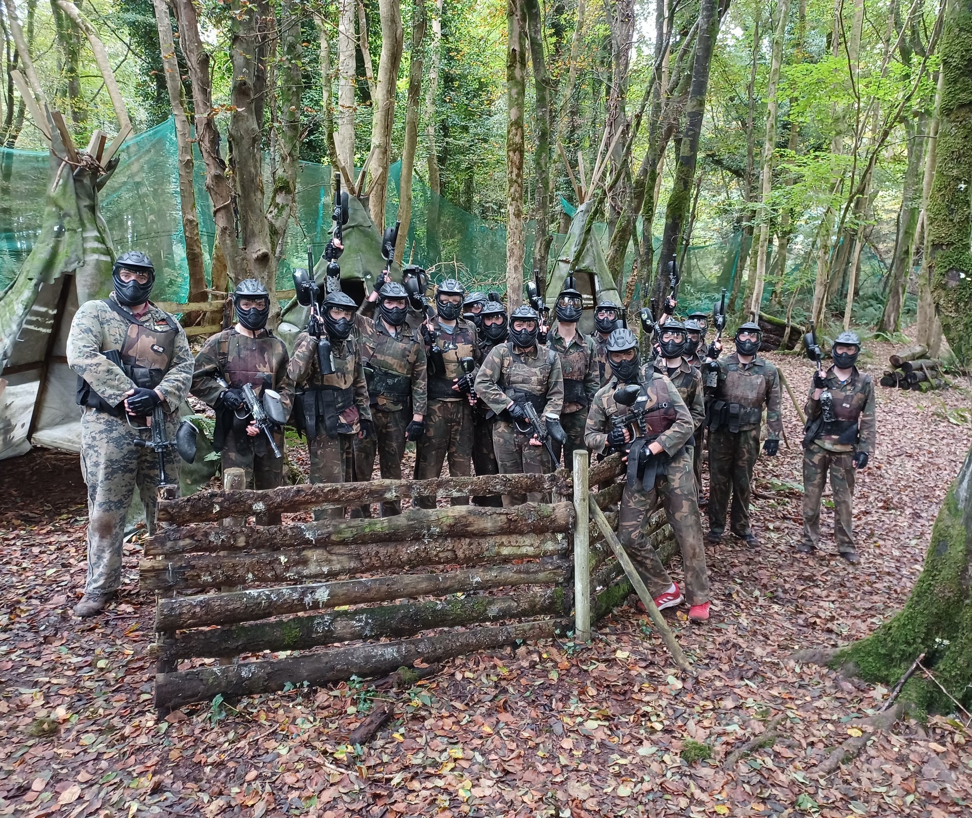 A group team building event at Clare Paintball - Deerpark Outdoor Centre