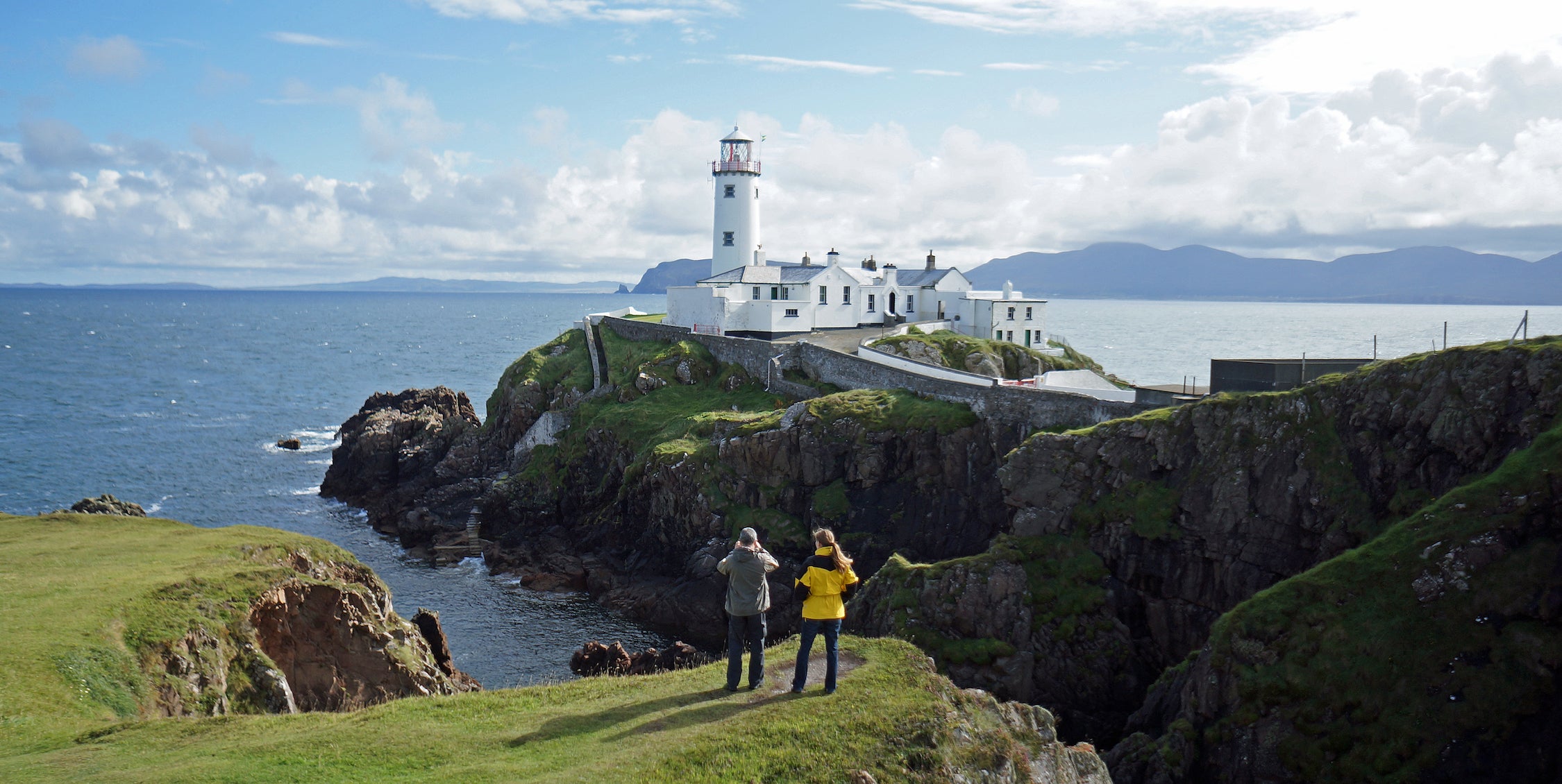 Visitors at Fanad Head Lighthouse in Donegal