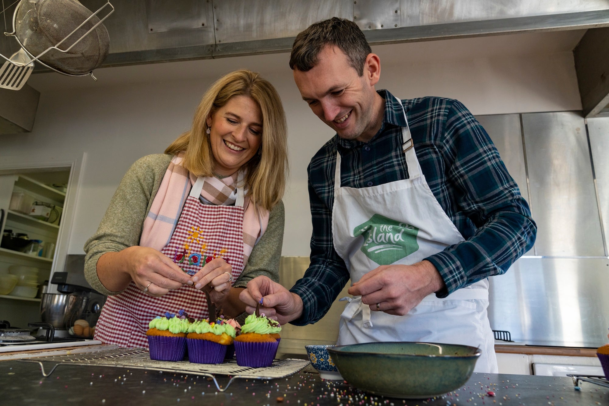 A couple at the Cloughan Farm Cookery School in Co Longford
