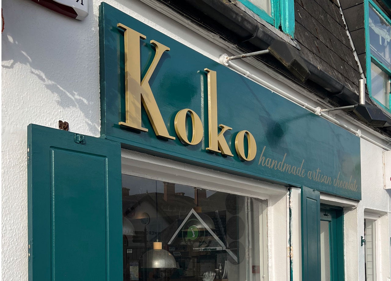 Shop front of KoKo chocolates in Kinsale