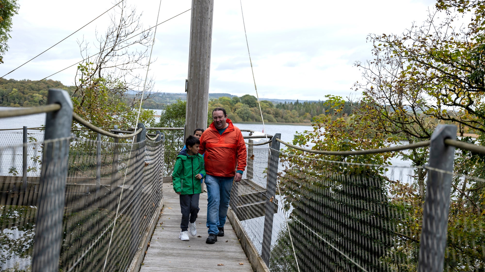 A family at Lough Key Forest and Activity Park in County Roscommon