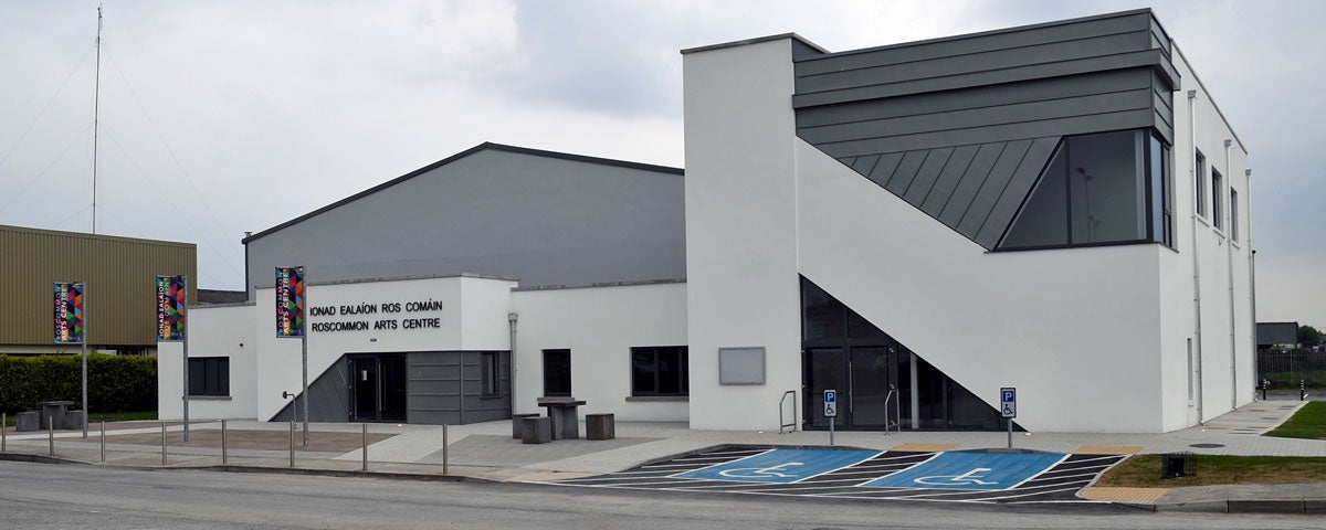 A view of the exterior of the Roscommon Arts Centre building