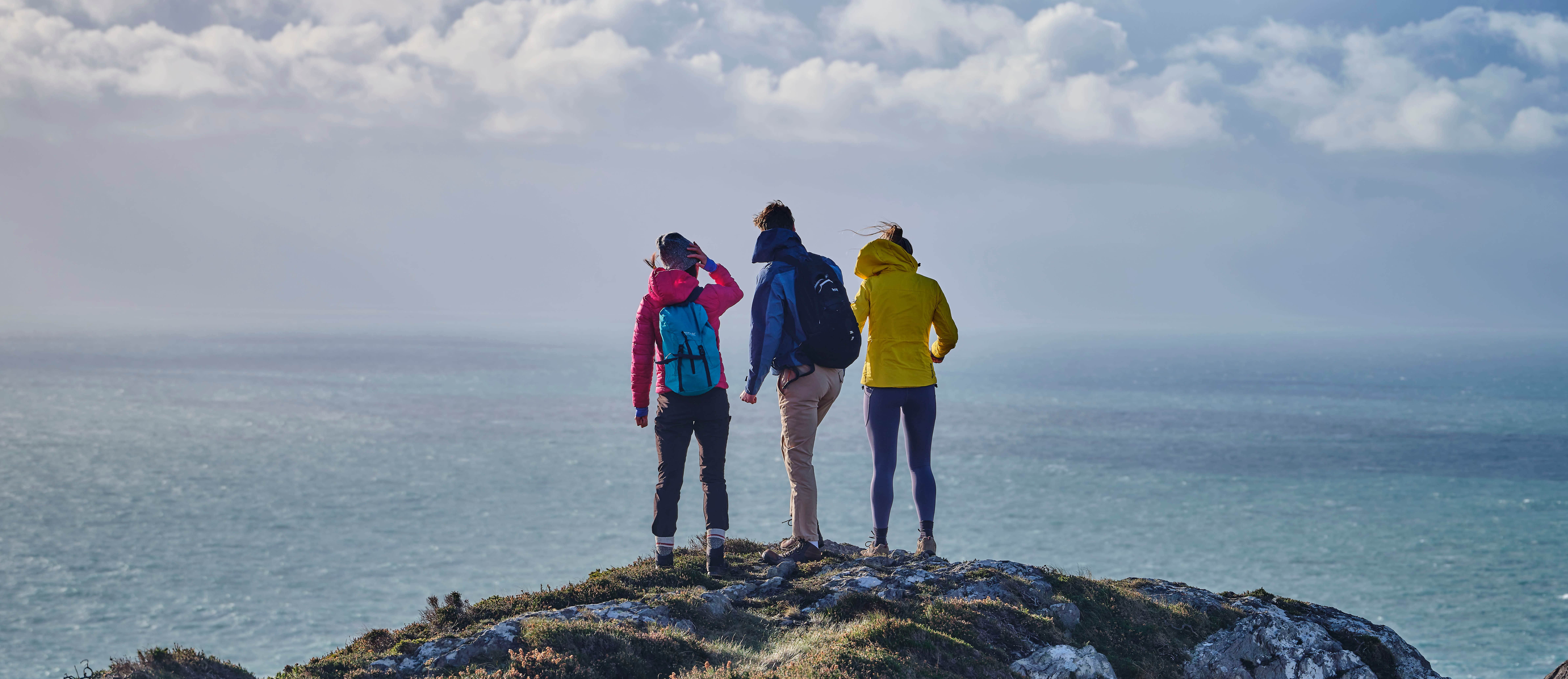 Three hikers on the Sheep's Head Trail in Co Cork