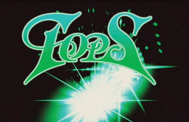 TOPS with Bury the Key at The Workman's Club. Fancy green writing against black background