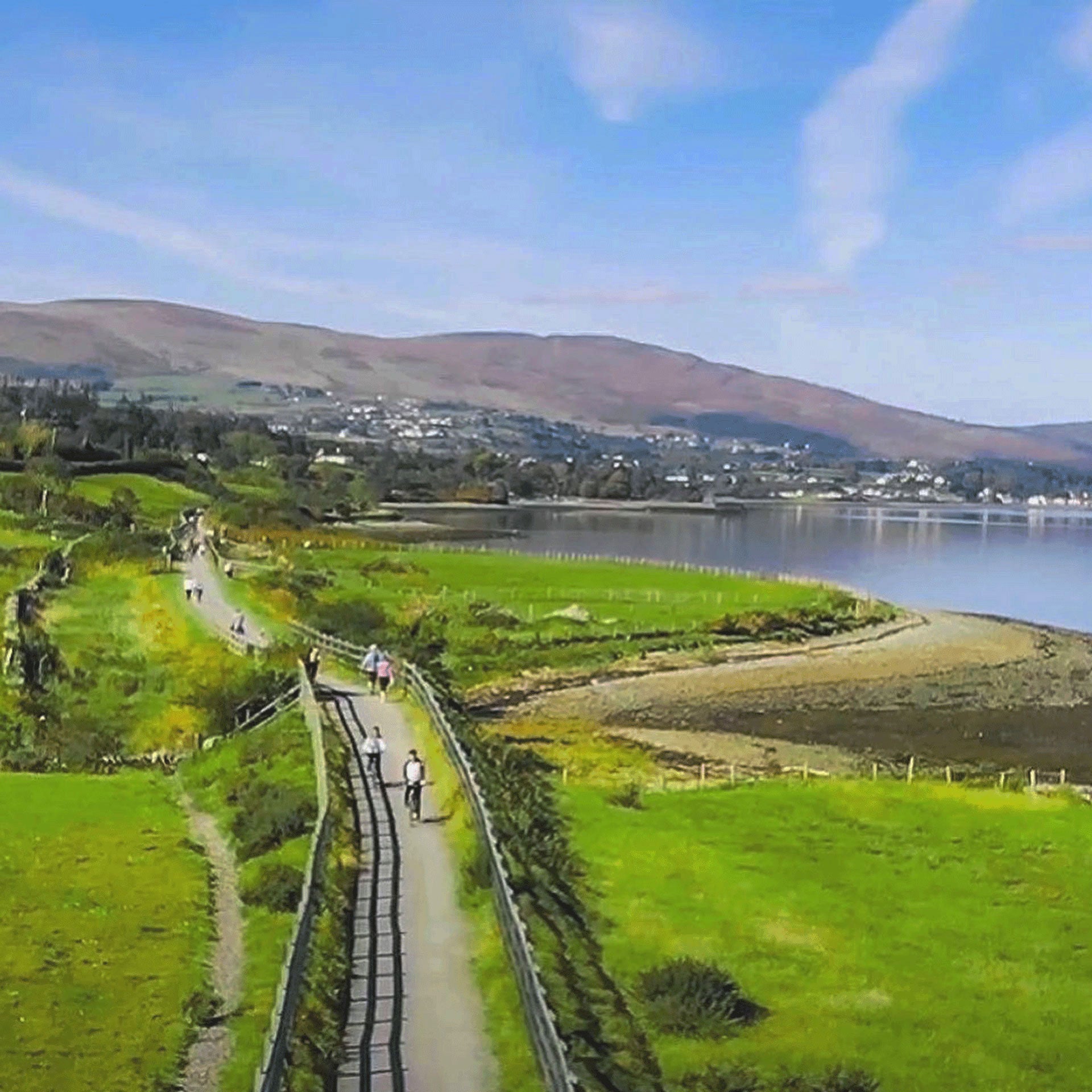 On Yer Bike Carlingford view of the trail next to the lough and mountains