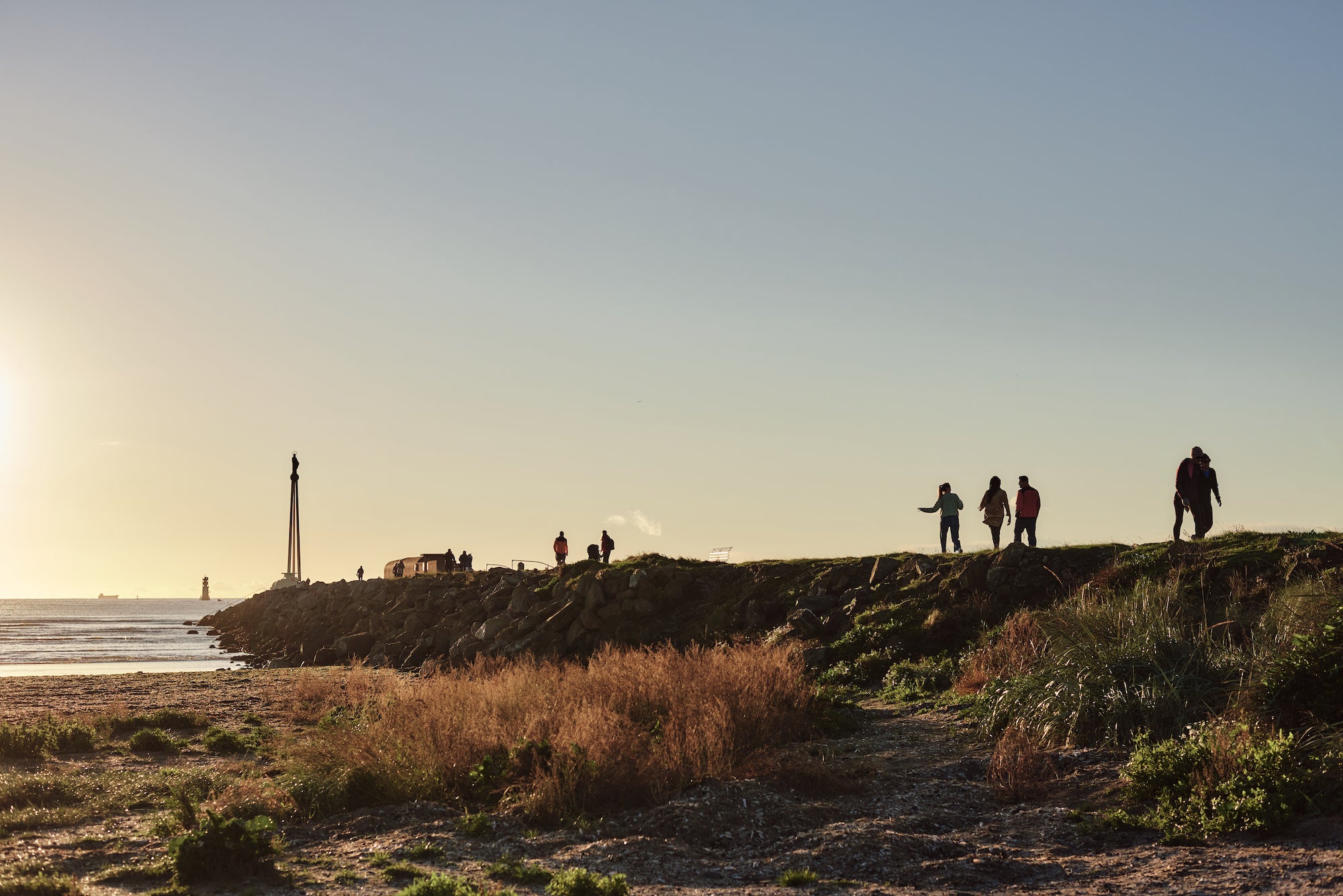 People walking on Bull Island in County Dublin