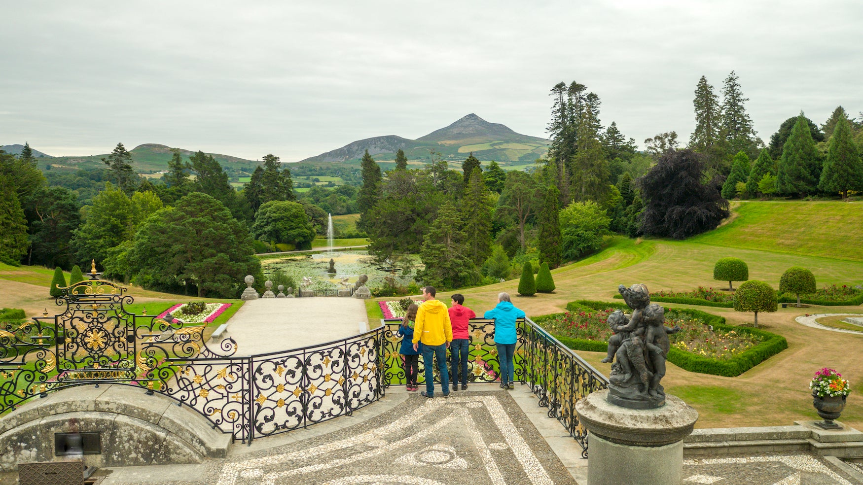 People at Powerscourth House and Gardens in Co Wicklow