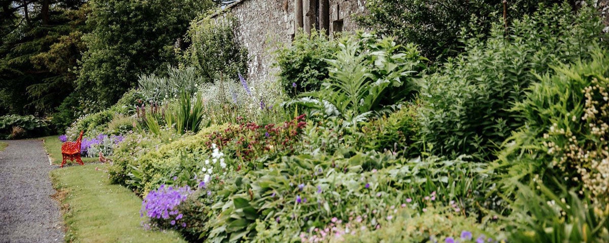 Herbacious border at Loughcrew Historic Gardens County Meath