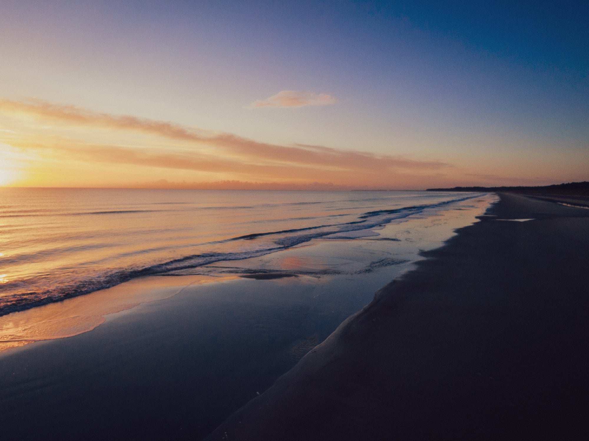 Sunset at Curracloe Beach in Wexford.