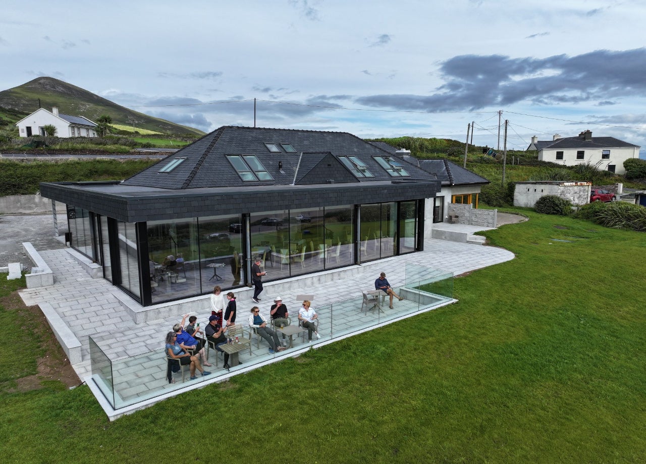 View of property and seating area