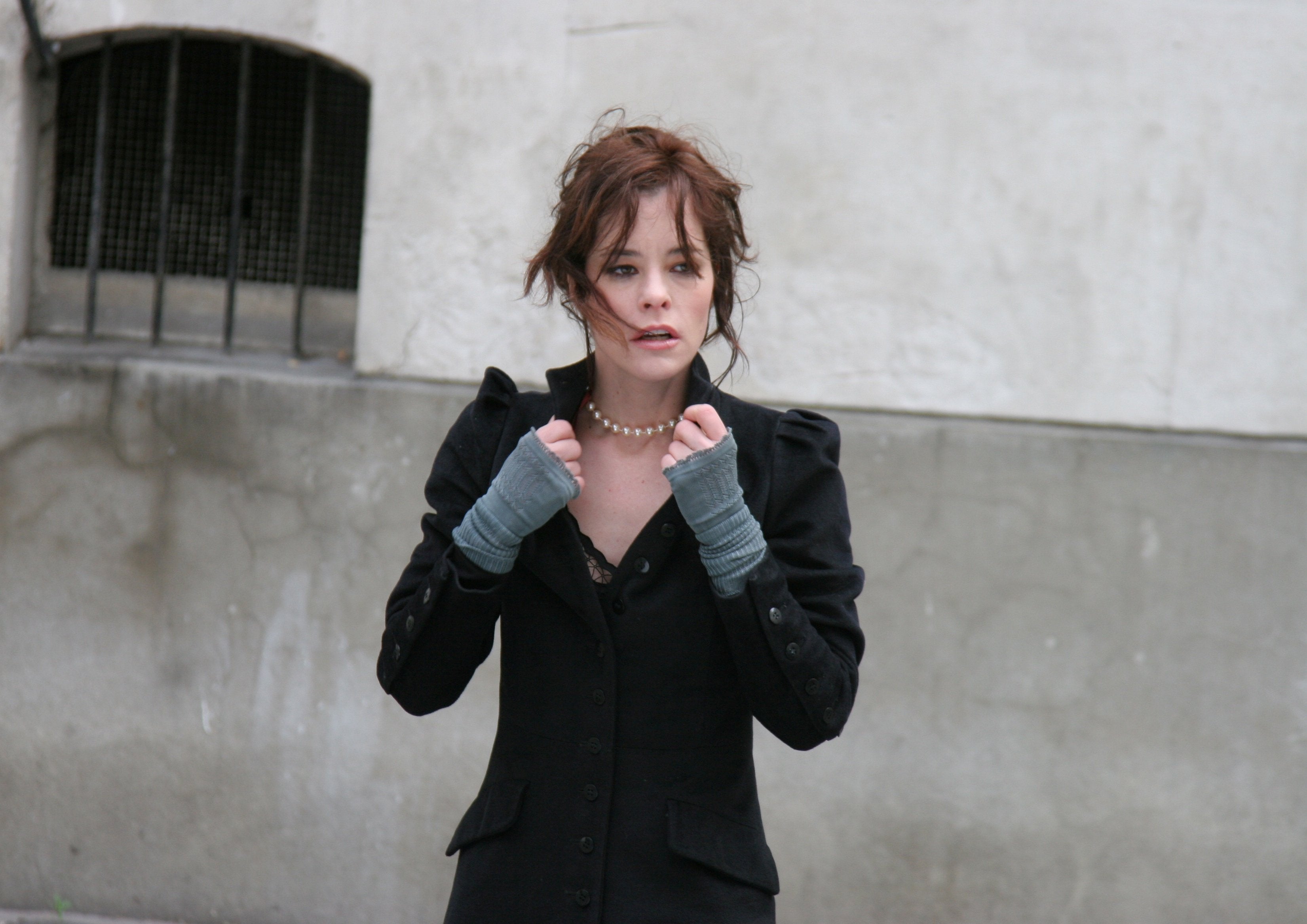 A deshelled and frantic woman.