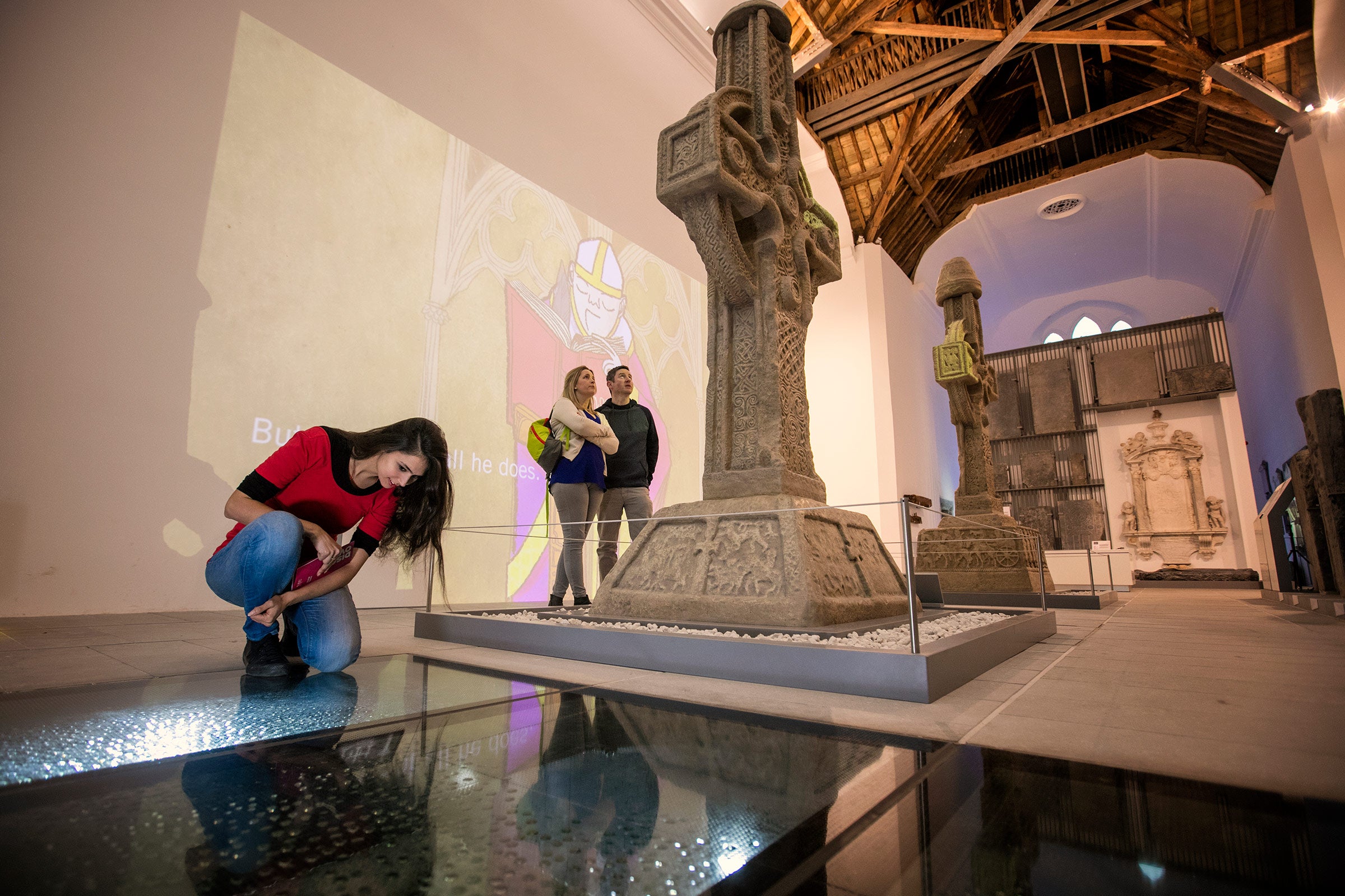 People looking at displays in the Medieval Mile Museum in Kilkenny City