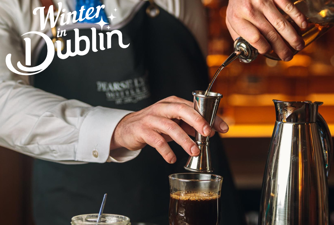 Mixologist Making Irish Coffee