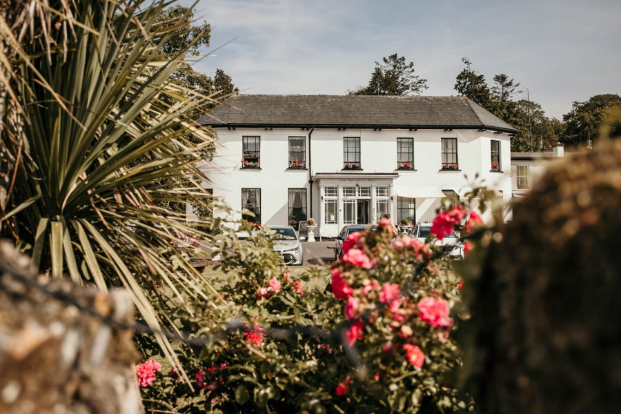 Exterior of the hotel.