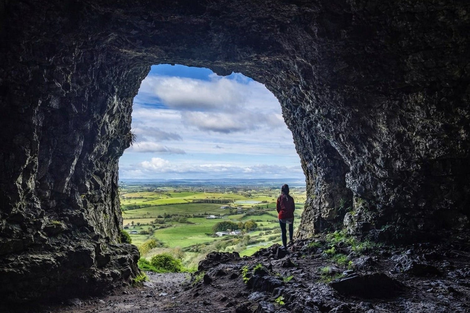 View from inside one of the caves at the Caves of Keash