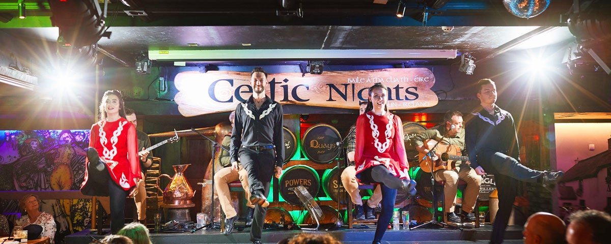 Dancers perform at the Celtic Nights Dinner and Show