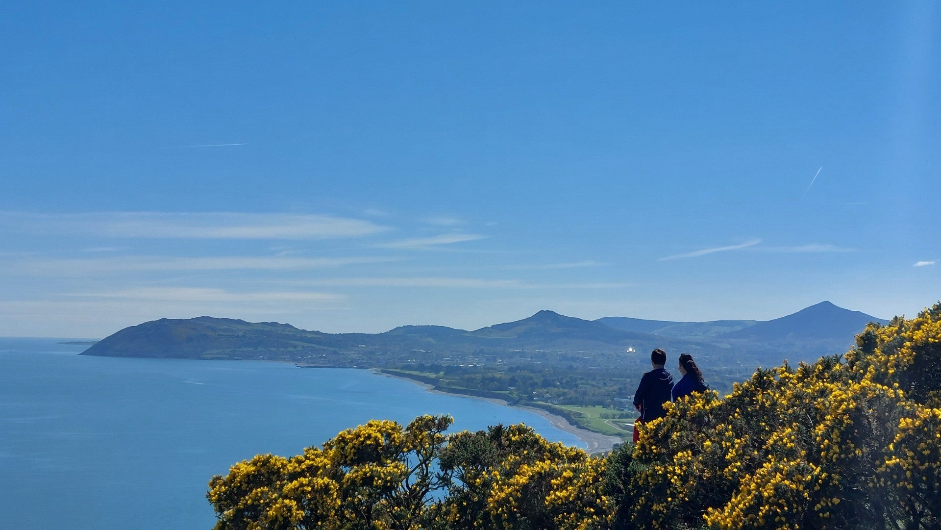 A couple at the top of Killiney Hill in Co Dublin
