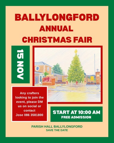 Ballylongford Annual Christmas Fair Event Flyer