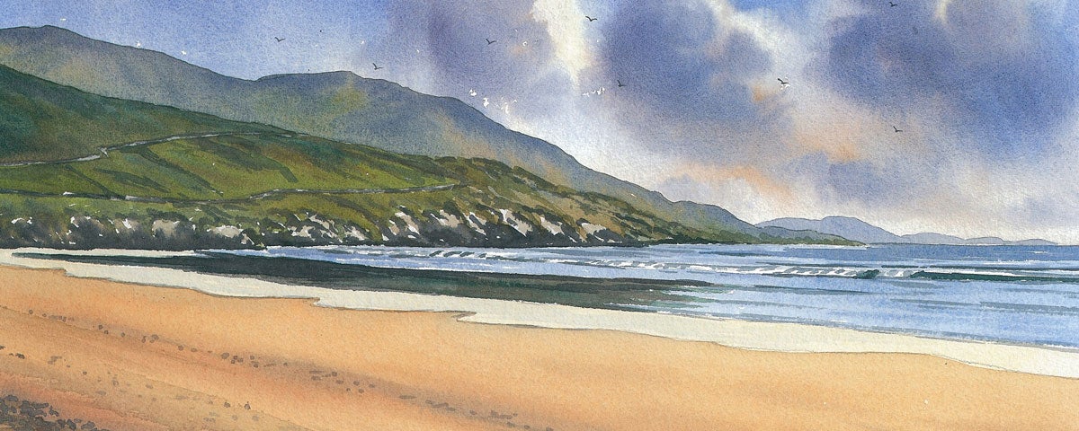 Painting of a beach at Learn to Paint with Dermot Cavanagh Downings County Donegal