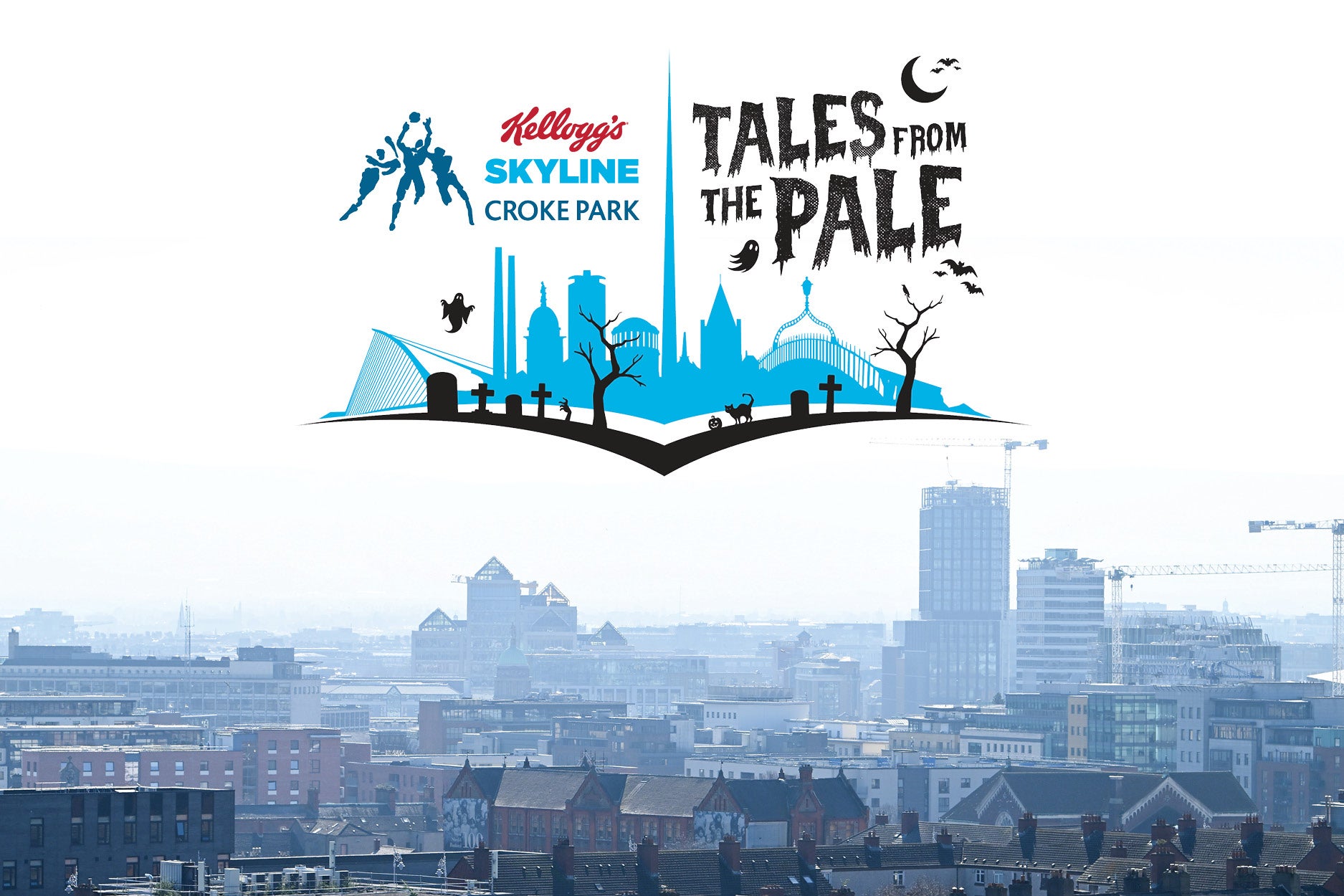 'Tales from the Pale' at Croke Park - view over the skyline of Dublin city on a hazy day