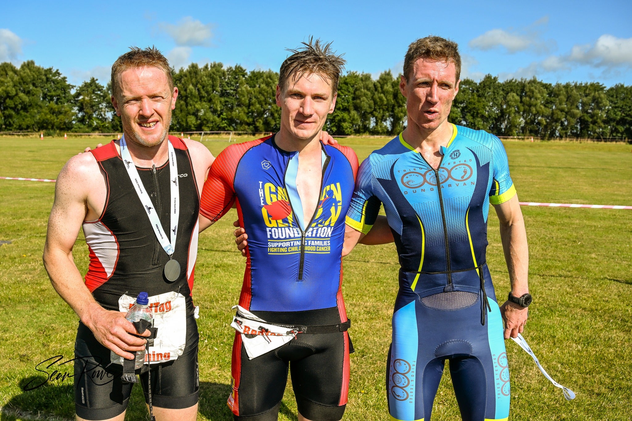 Tri the Hook Competitors at the Finish Line