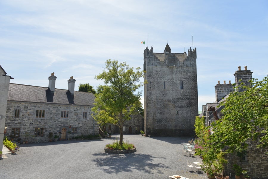 View of courtyard and castle